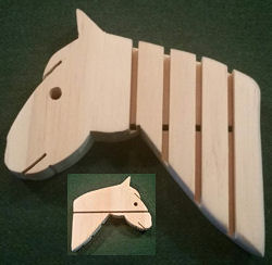 Horse shape wooden soap dish